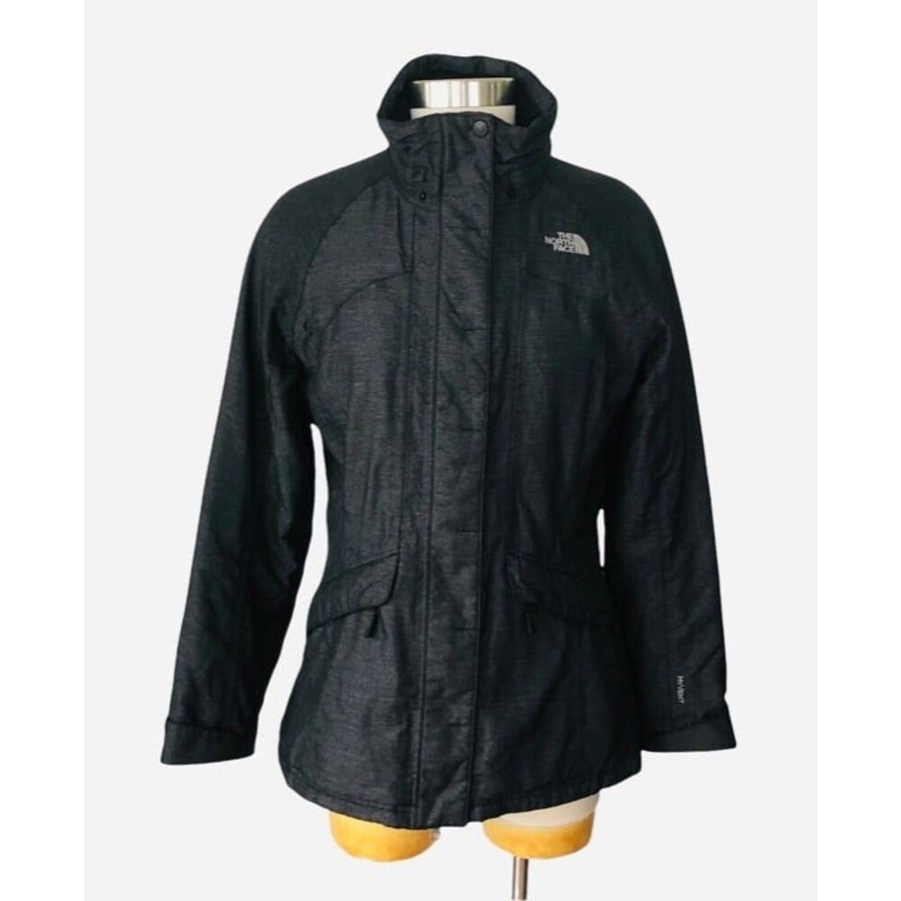 North Face Black Nylon Full Zip Quilted Lined Jacket A7YQ Women Small